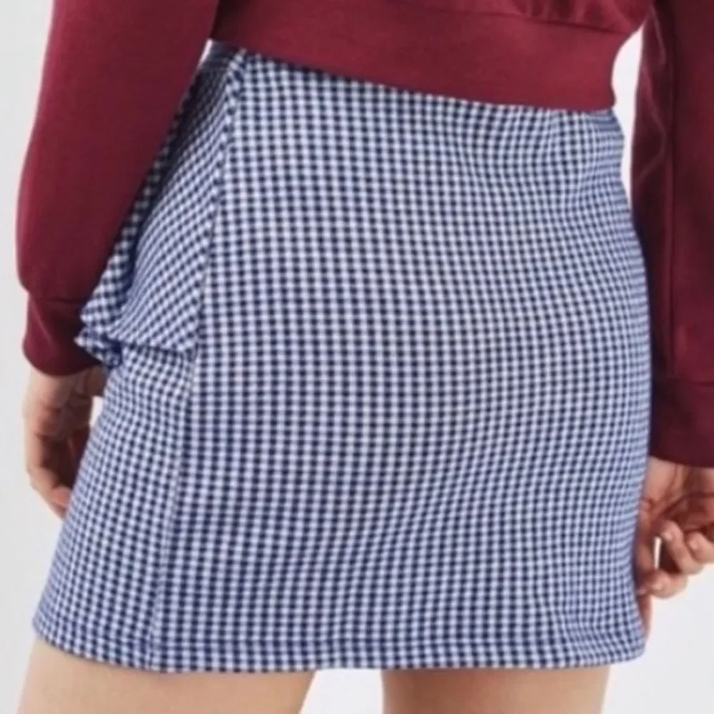 Topshop Blue Gingham Ruffle Mini Skirt | Ruffled MiniSkirt woman’s juniors 6